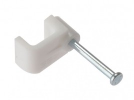 Forgefix Cable Clips Bell Wire White Pack of 100 £1.79